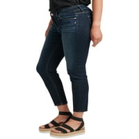 Silver Jeans Co. Ženske Skinny Crop farmerke Elyse srednjeg rasta, veličine struka 24-36