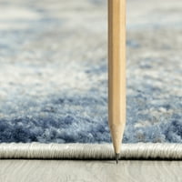 Savremeni tepih apstraktna Mornarica, plava dnevna soba lako se čisti