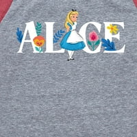 Alice In Wonderland-Alice-Juniori Cropped Racerback Tank Top