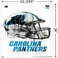 Carolina Panthers - zidni Poster kacige sa potisnim iglama, 22.375 34