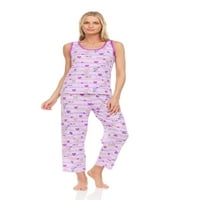 Lati modne žene bez rukava Pajamas pantalone postavi žensko stanje za spavanje