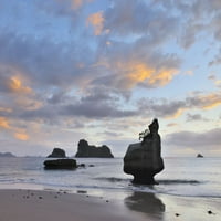 Plaža u zoru, Cathedral Cove, Hahei, Waikato, sjeverno Ostrvo, Novozelandski otisak postera Raimunda Linkea