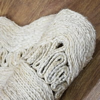 Rugsotički tepih ručno tkani, orijentalni zjušći okrugli površinski prostor za dnevnu sobu spavaća soba, bijela, 4'x4 '