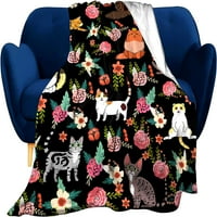 Slatka mačka pokrivač Super mekana flannela fleece babe dece Dečice odrasli za posteljinu spavaću sobu