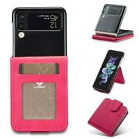 Slučaj za z flip futrole s držačem kartice PU kožna novčanica s Kickstandom Galaxy Z Flip TELEFONSKI PROTEKT