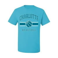 Wild Bobby City of Charlotte Basketball Fantasy Fan Sports Muška majica, lagana tirkizna, XX-velika
