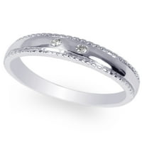 Sterling Silver Round CZ Simple Fashion Band Ring Size 4-10